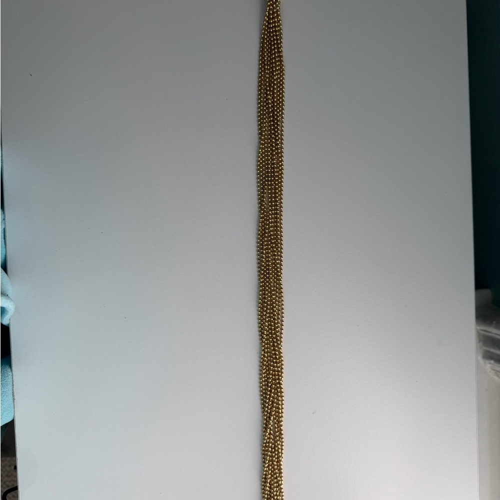 Vintage Joseph Esposito Stocko Matte GoldTone Multi-Chain Torsade Necklace - Picture 7 of 7